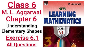 ml aggarwal class 6 maths chapter 6 (understanding elementary shapes) exercise 6.1 all questions