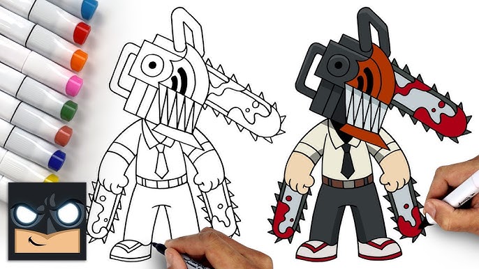 Como dibujar y pintar a Figure de Doors Roblox con plumones paso a