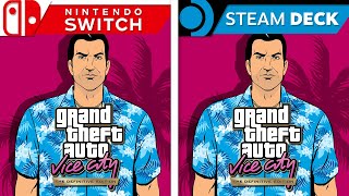 GTA Vice City - The Definitive Edition | Nintendo Switch vs Steam Deck (FPS, Loading Time, Screen)