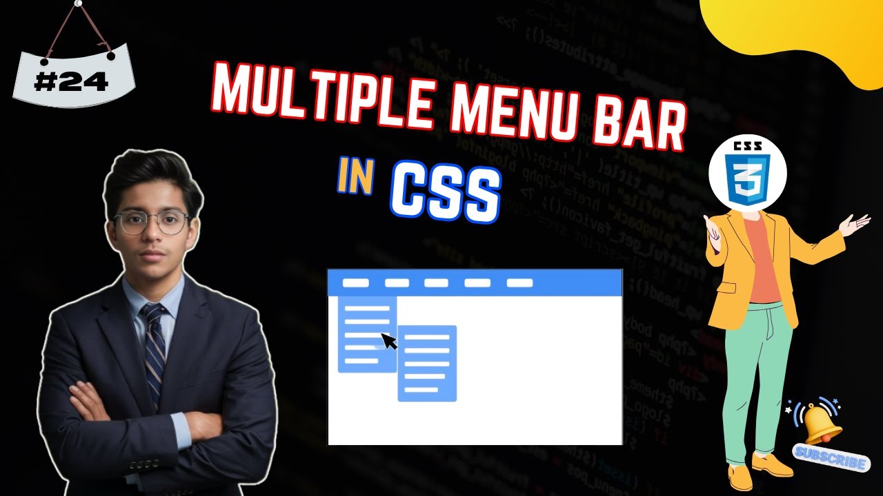 How to Create a Multiple Menu Bar in CSS - Ep. 24 - YouTube