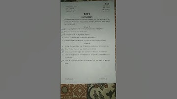 B. Sc 2nd year Zoology (subsidiary) Question Paper 2019-22