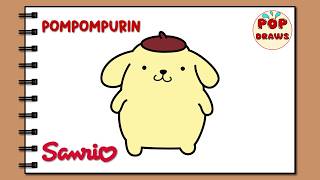 How to Draw Pompompurin Step by Step | Sanrio Drawing | Cute Easy Drawing Tutorial