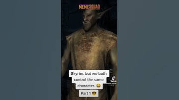 Skyrim, but we both control the same character. Part 1 #skyrim  #gaming #shorts