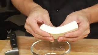 How to Crumble Cheese for Queso Fresco for Beef Picadillo Poblano Peppers