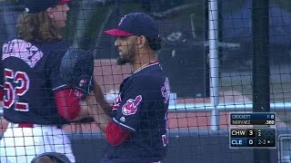 CWS@CLE: Salazar returns from DL, leaves after 1st