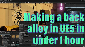 Creating a Back-Alley City Street in UE5 in under 1 hour | Making of Time-lapse