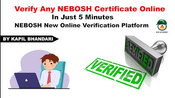 Verify NEBOSH Certificate In Just 5 Minutes | NEBOSH IGC | NEBOSH Online Verification | NEBOSH 🔥🔥🔥