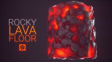 Substance Designer - Stylised / Cartoon LAVA FLOOR texture | Tileable & Seamless LAVA Textures