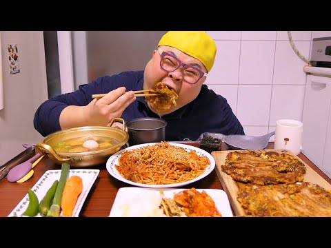 「혼밥 가이드」 김치전,해물등뼈찜 │비가와서~김치전은 김치만 들어가지 않는다☺ Mukbang Eatingshow [ Kimchi <strong>Pancake</strong>, <strong>Korean</strong> <strong>Pancake</strong> ]