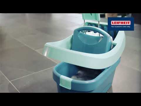 Leifheit Profi Mop Press 55092 with Floor Mop with Microfibre Mop Cover -  Cleaning with Clean Hands 