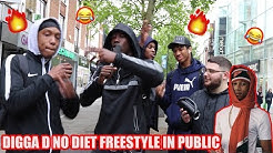 Digga D - No Diet Public Freestyle!