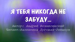 А.Вознесенский/Сага/Я тебя никогда не забуду…/этот шедевр на века!