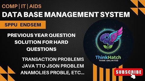 DBMS SPPU question paper solution @Crafters.think_hatch 
