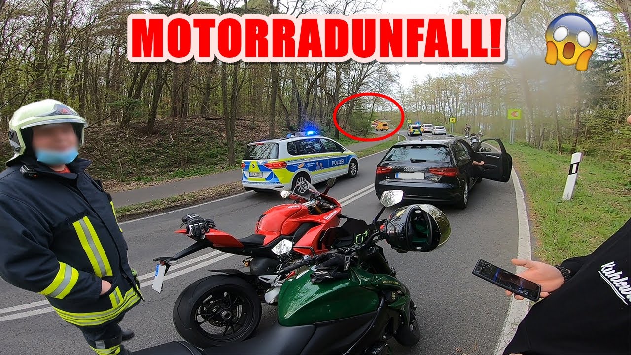 Schwerer Motorradunfall in \