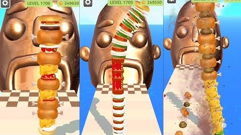 Sandwich Runner Walkthrough All Gameplay Android and IOS level Max 1707 #gaming #sandwichrunner