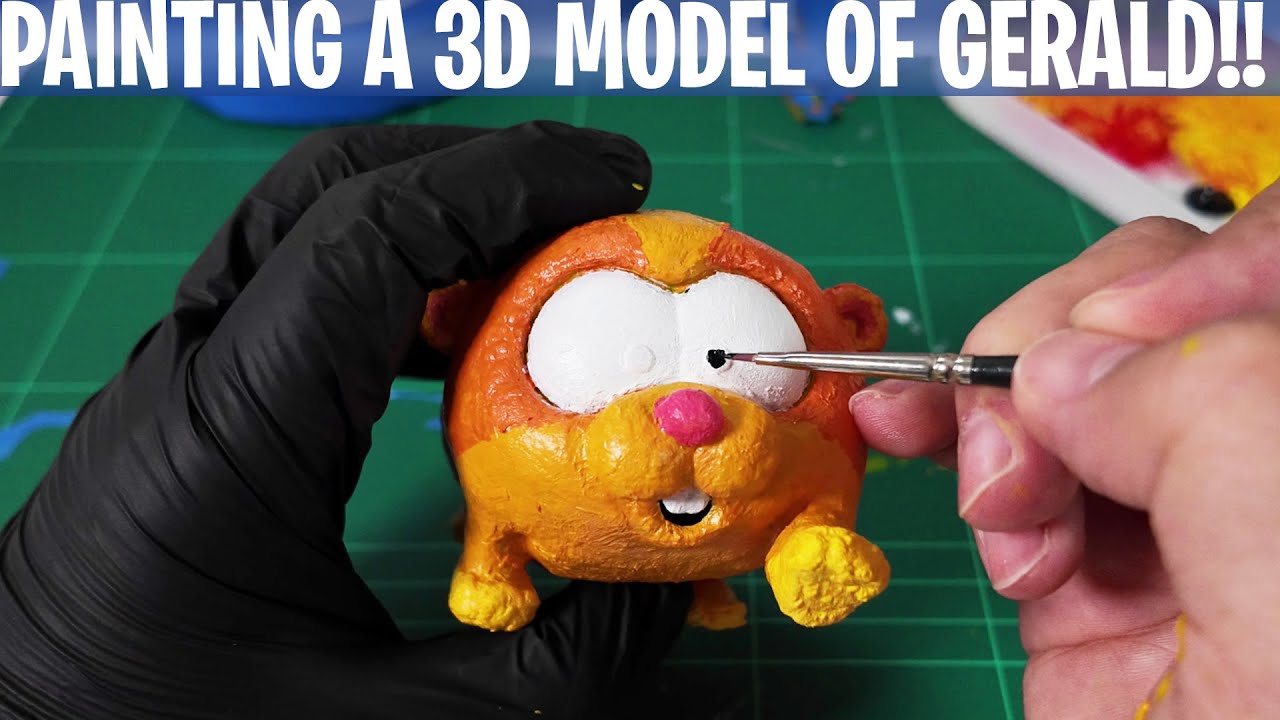 Painting a 3D resin print of GERALD! #3dprinting #painting #hobby