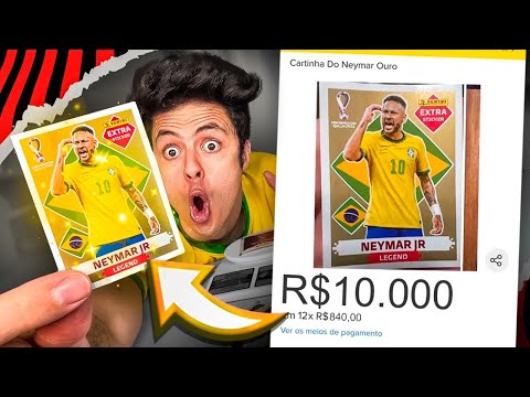 Neymar Extra Gold Legend Figurinha Álbum Qatar 2022 - Escorrega o