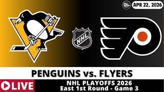PITTSBURGH PENGUINS VS PHILADELPHIA FLYERS LIVE 🏒 NHL Playoffs Game Score Radio Play-by-Play