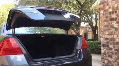 Replace Trunk Lid Springs / Torsion Bar of Honda Accord