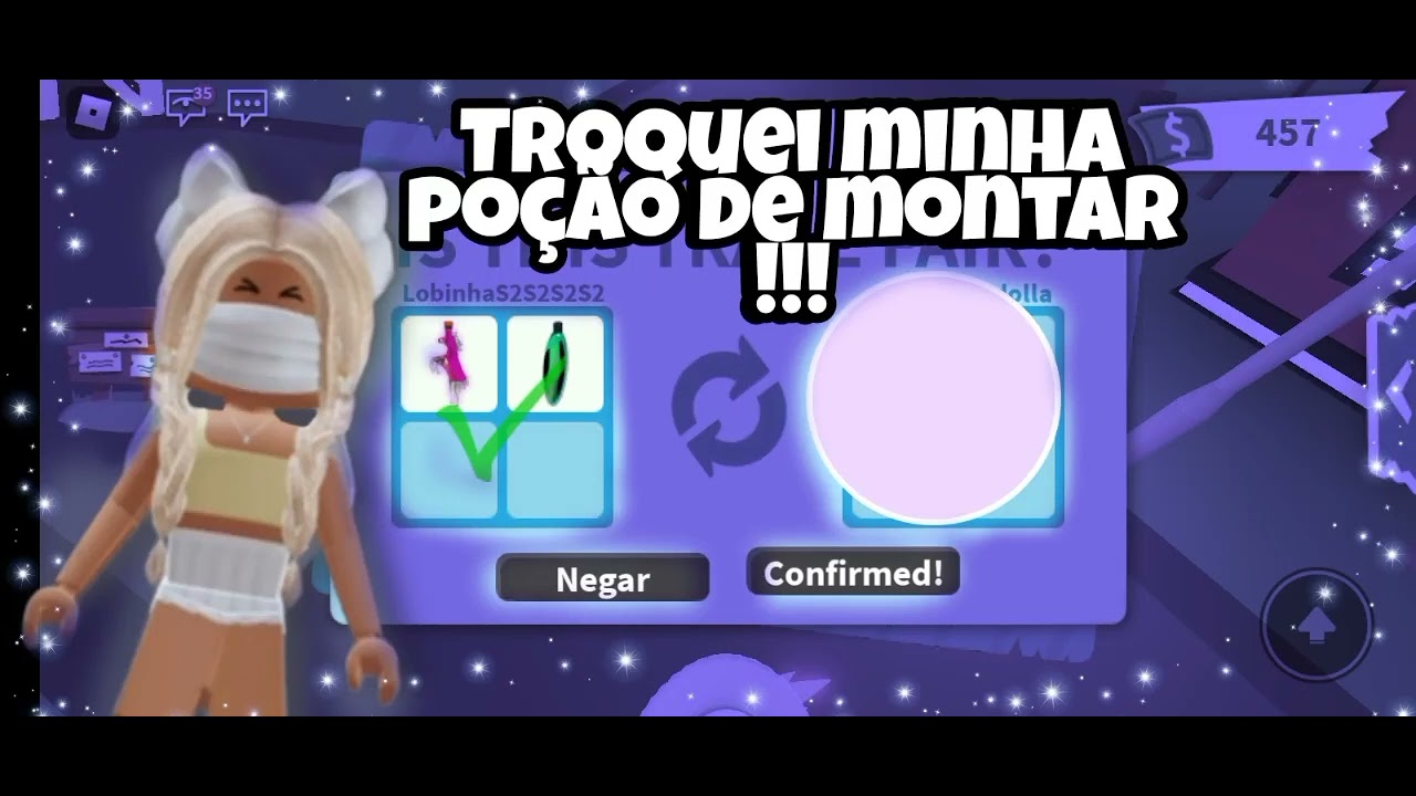 ADOPT ME | TROCAS ADOPT ME | TROQUEI MINHA POçãO DE MONTAR ! VALEU SUPERRR