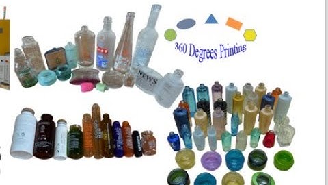 Glass Bottle Silk Screen Printing Machine  of 5 Color, Bottle UV screen Printer