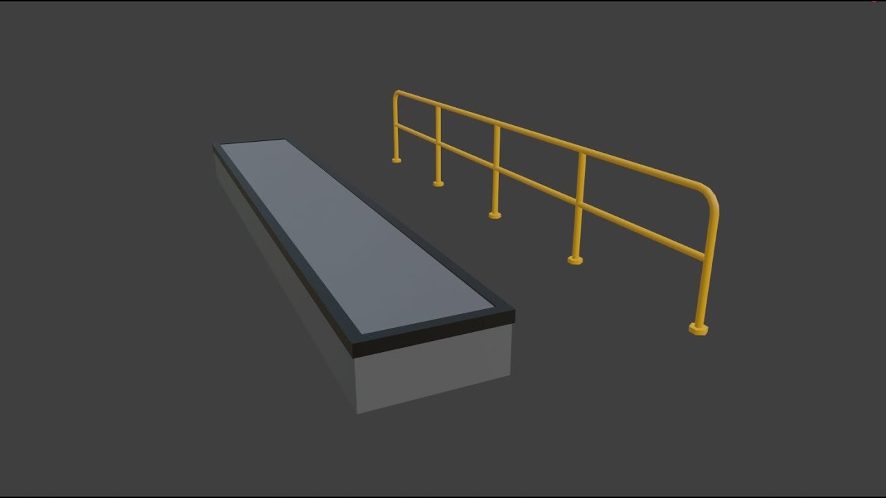 Blender 2.8 | Easy handrail and coping tutorial - YouTube