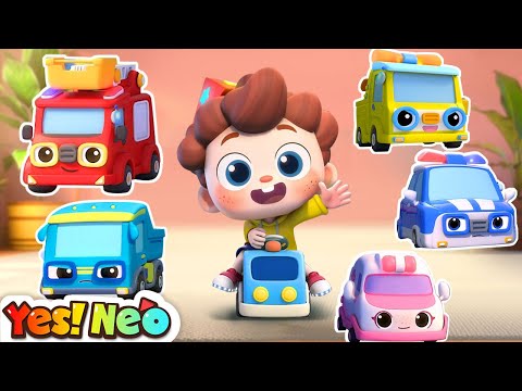 Neo & Five Little Cars | Fire Truck, Police Car Rescue Team | Kids Songs | Starhat Neo | Yes! Neo
