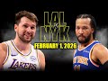 Los Angeles Lakers vs New York Knicks Full Game Highlights – February 1, 2026 | NBA Season