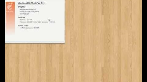 Ubuntu 10.10 on an old IBM Thinkpad T41 Laptop
