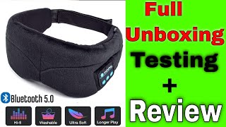 Sleep Headphones Bluetooth Eye Mask, Upgrade Soft Sleeping Wireless Eye Mask with Built-in Bluetooth screenshot 5