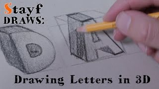 How To Draw Dimensional Letters - Drawing Easy