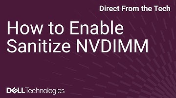 How to Enable Sanitize NVDIMM