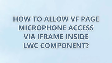 How to allow VF page microphone access via iframe inside LWC component?