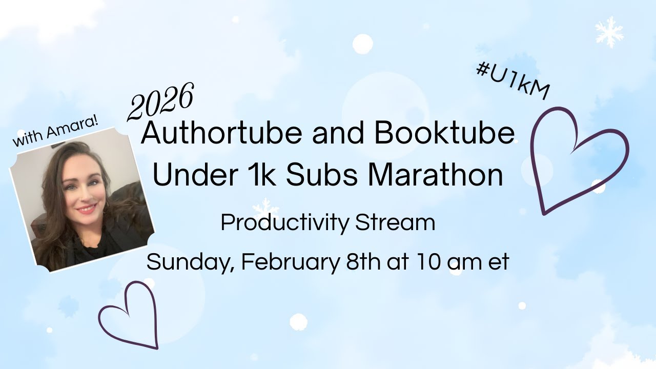 Authortube and Booktube Under 1k Subs Marathon!