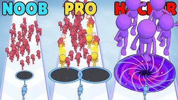 NOOB vs PRO vs HACKER in Shoot The Hole!