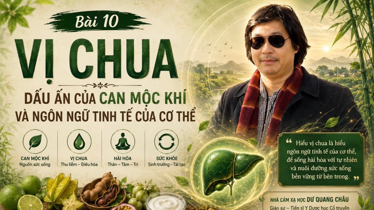 Bài 10: VỊ CHUA – DẤU ẤN CỦA CAN MỘC KHÍ VÀ NGÔN NGỮ TINH TẾ CỦA CƠ THỂ
