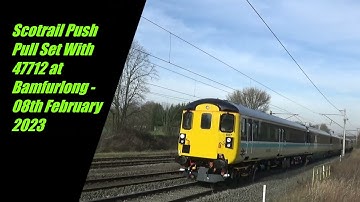 Scotrail Push Pull Set With 47712 at Bamfurlong - 08th February 2023