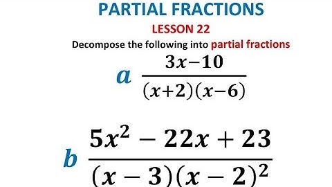 Decompose into partial fractions| Case 1 and Case 2 partial fractions| Basic algebra 