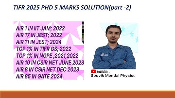 TIFR 2025 Physics PhD 5 marks Solutions(Q 7 to 13).#csirnetphysics #gatephysics #tifrphysics