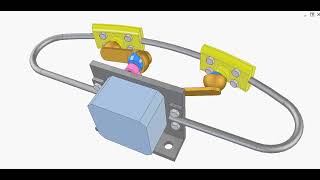 Curved slider crank mechanism