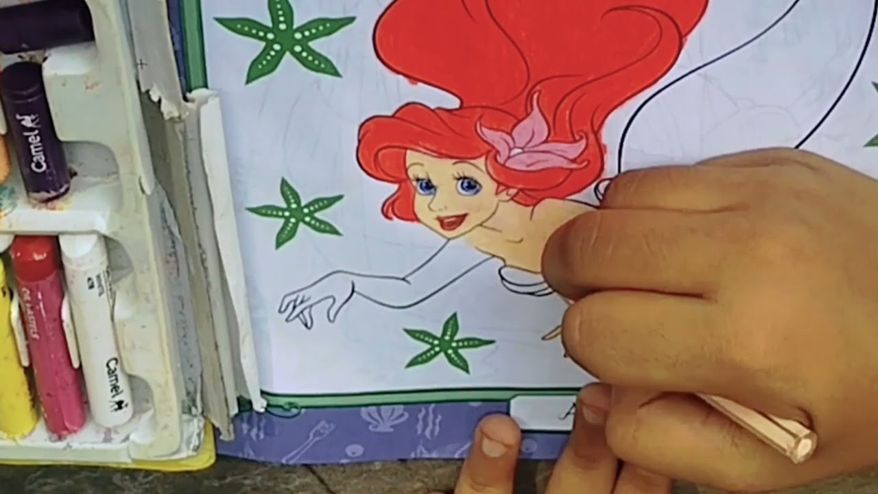 Princess Ariel Colouring | Disney Princess Colouring Book