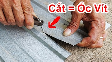 Cách Cắt Tôn Bằng Ốc Vít Siêu Bén / Mẹo Cắt Tôn Không Dùng Máy . cutting corrugated iron with screws