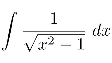 Integral of 1/sqrt(x^2-1) (substitution)
