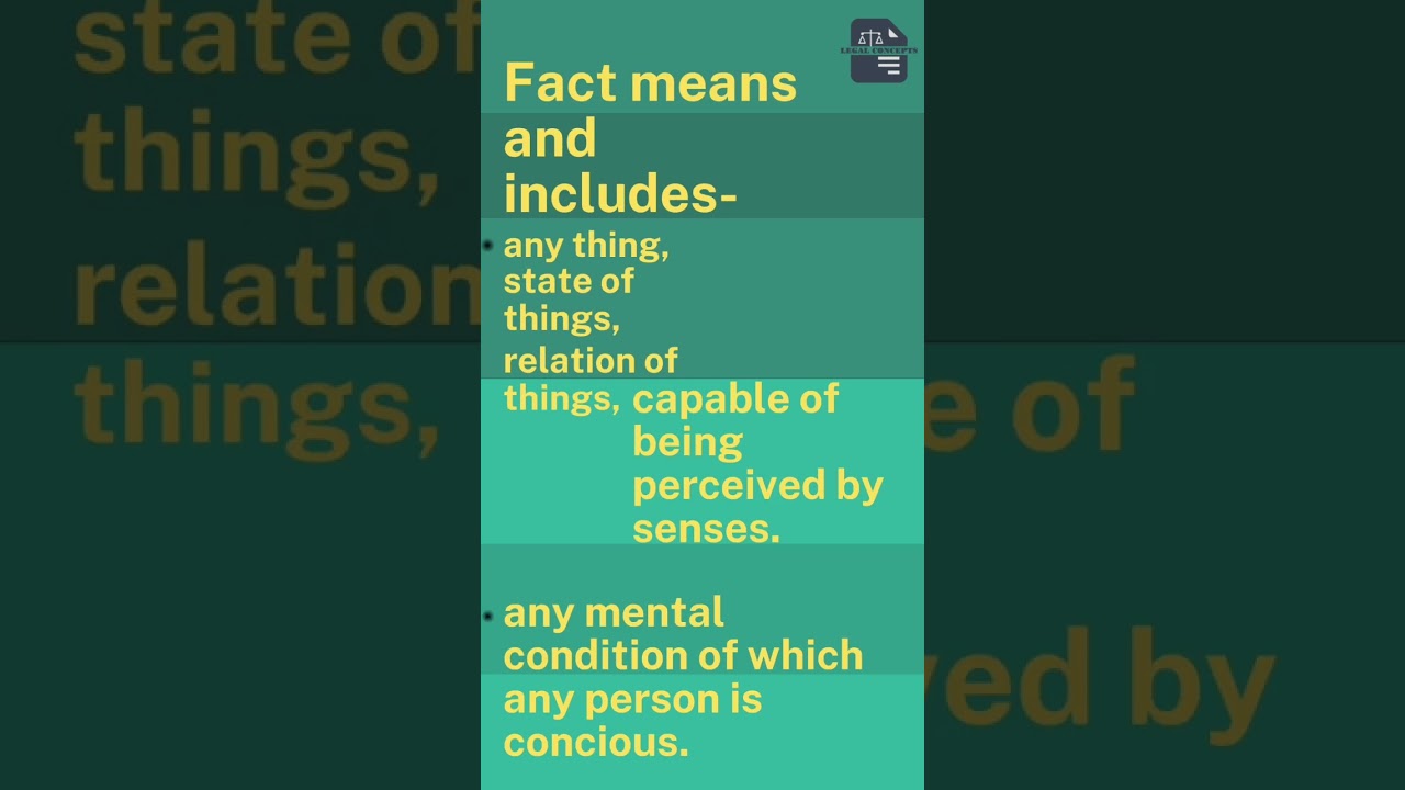 Fact and relevant fact.