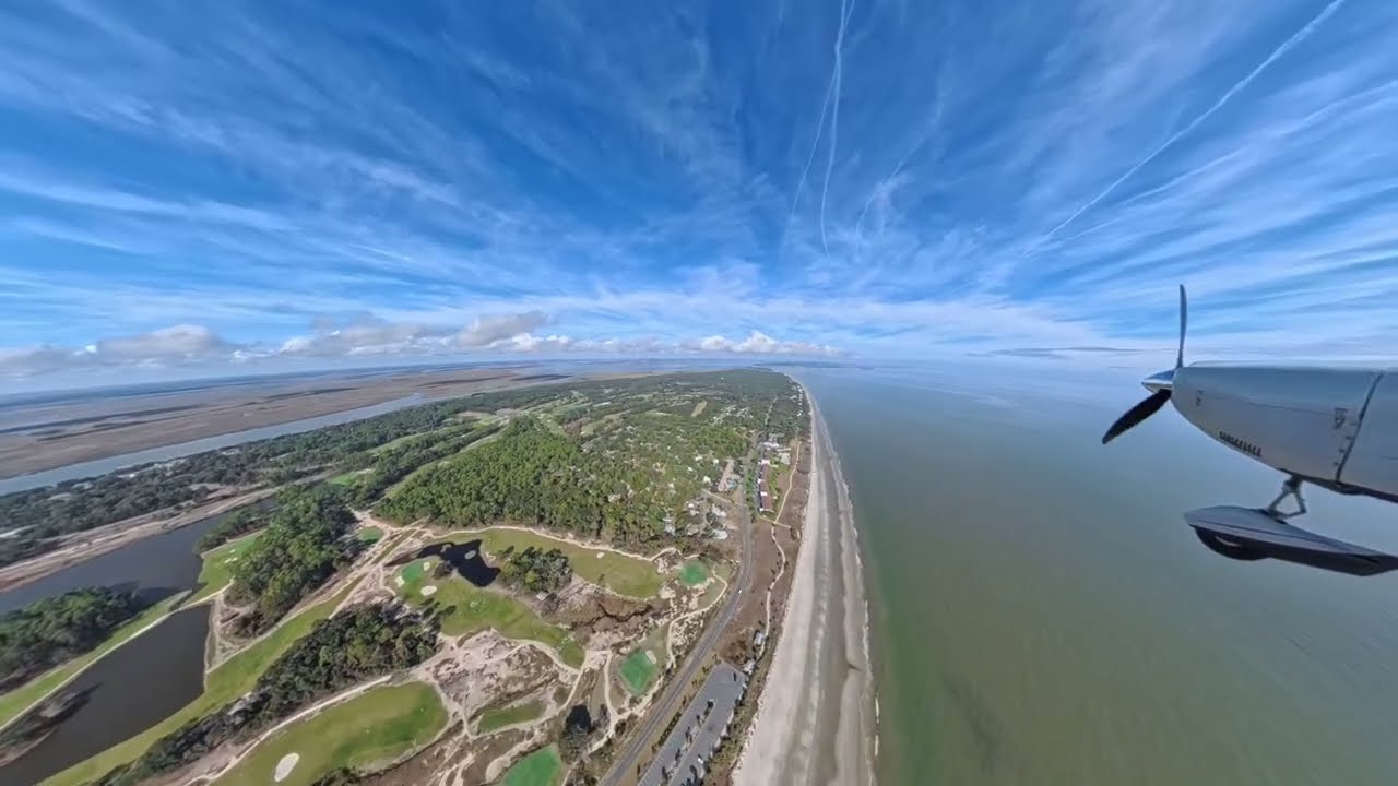 St Augustine to Jekyll Island Georgia Lunch Flight in a Piper Cherokee Six - Part 1