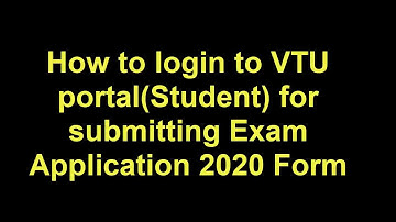 How to login for VTU UG / PG Examination Application Form 2020