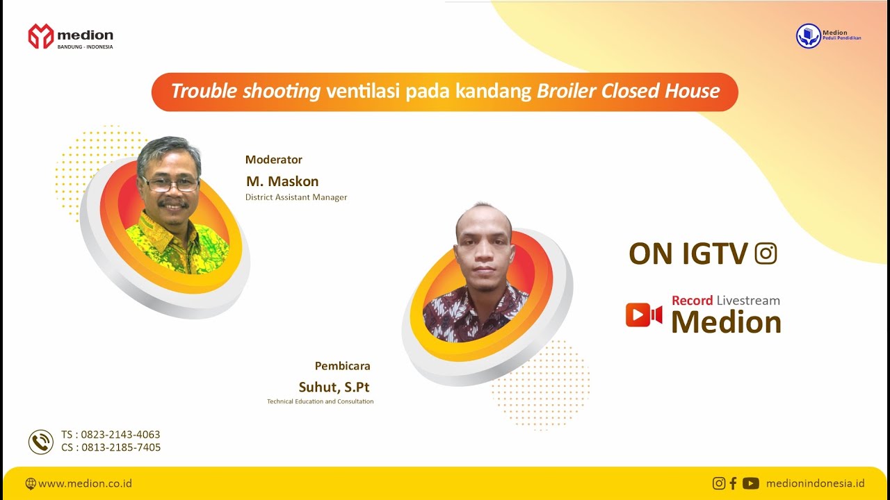 Live Streaming Medion #77 : Troubleshooting Ventilasi pada Kandang Broiler Closed House
