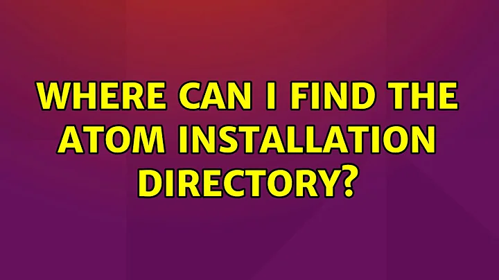 Ubuntu: Where can I find the Atom installation directory?