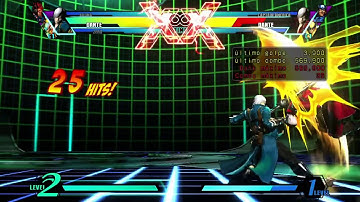 UMVC3 Dante combo (mid screen) hammer confirm Akuma assist  1 bar 831k