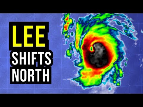 Hurricane Lee shifts north as it approaches Land...